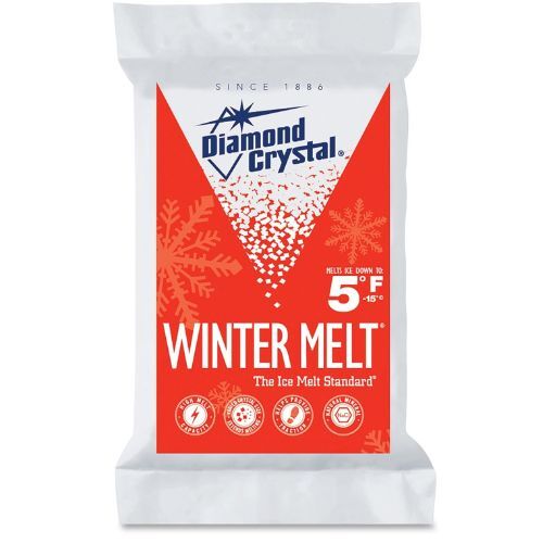 40lb bag of Diamond Crystal Winter Melt safety rock salt for melting ice and preventing slips