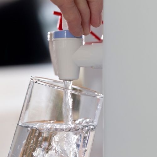 white water cooler spigots