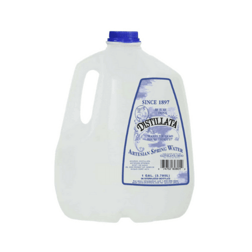 1-gallon bottle of distillata spring water