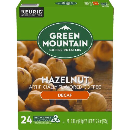 Green Mountain Hazelnut Kcups box front