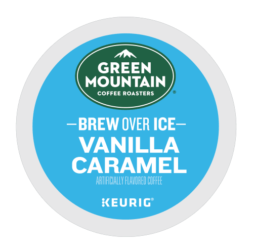 vanilla caramel iced kcup coffee lid