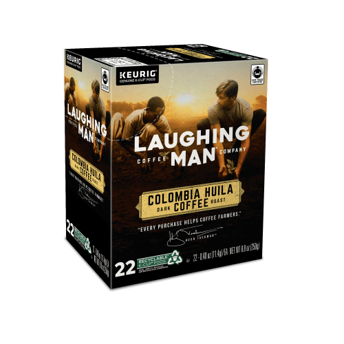 laughing man colombia huila kcups box fo 22 angled