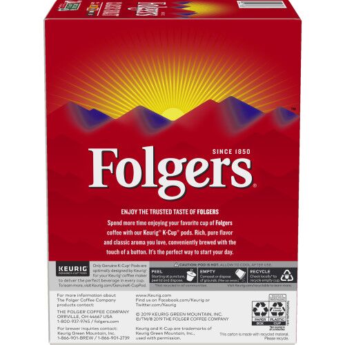 folgers classic roast kcups box side