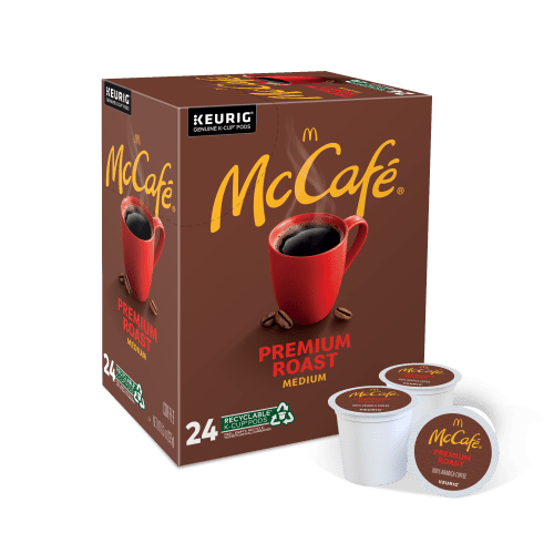 mccafe premium roast kcups box angle view