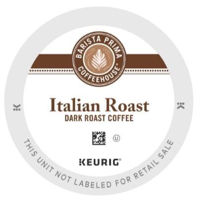 barista prima italian roast kcups lid