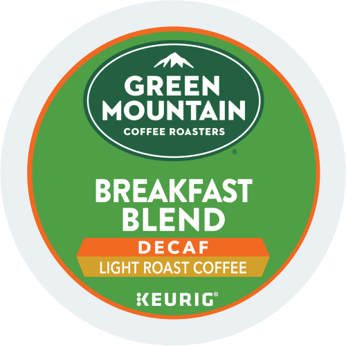 Green Mountain decaf Vermont Country Blend kcups lid