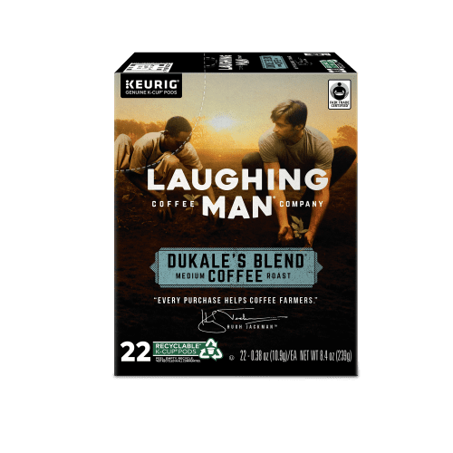 laughing man dukals blend kcup box of 22 side view