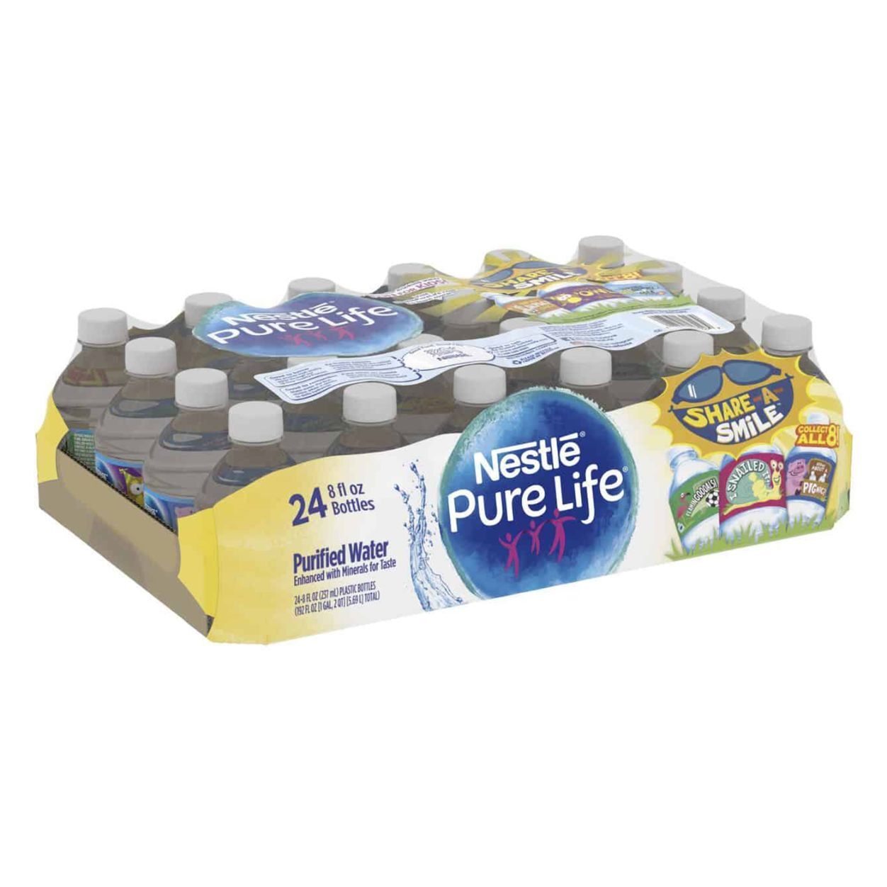 Nestle Water Pure Life 8 ounce water bottles in a case of 24