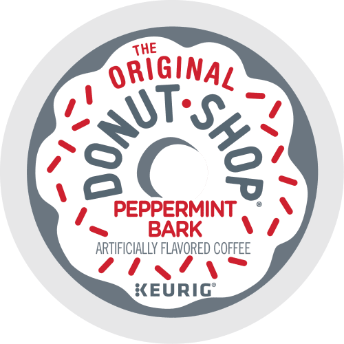 Donut Shop peppermint bark kcups lid